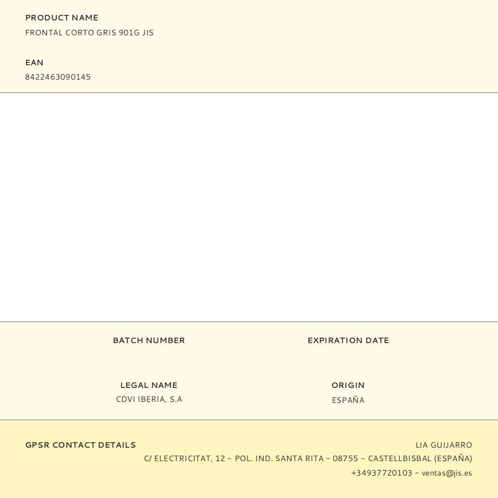 FRONTAL CORTO GRIS 901G JIS gallery 1