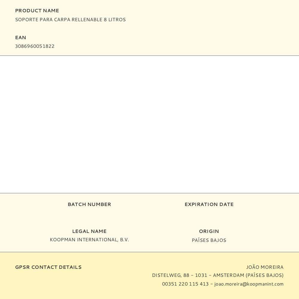 SOPORTE PARA CARPA RELLENABLE 8 L Ø24 x 25,5 cm gallery 2