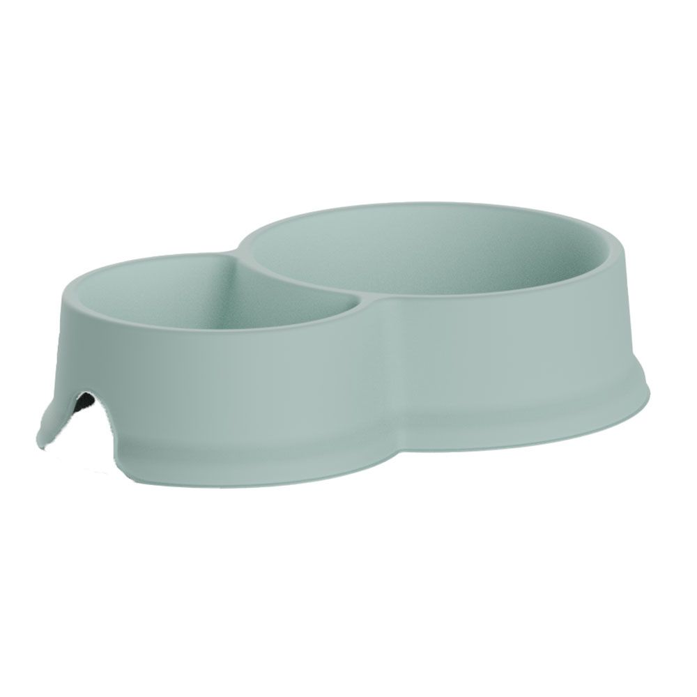 COMEDERO DOBLE DE CAPACIDAD 0,3 Y 0,65 L COLOR MENTA