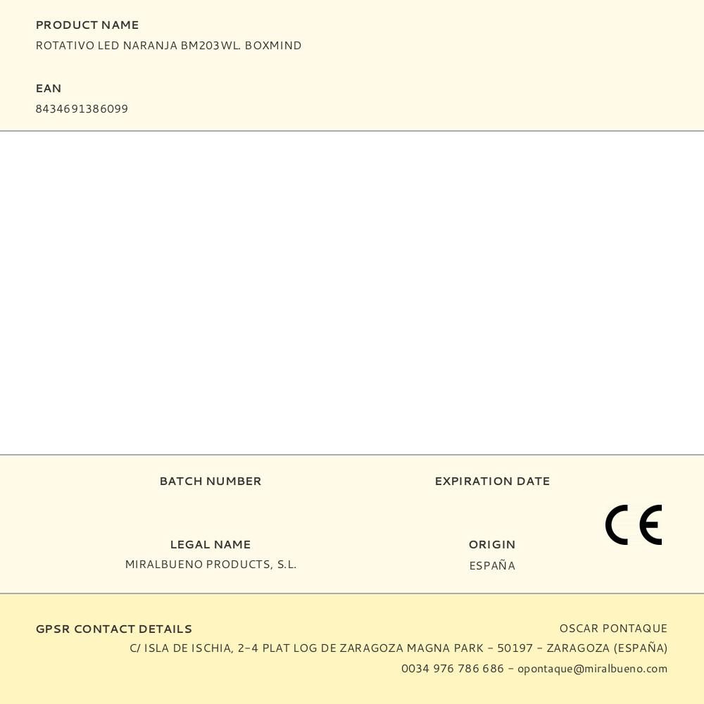 ROTATIVO LED NARANJA BM203WL gallery 0