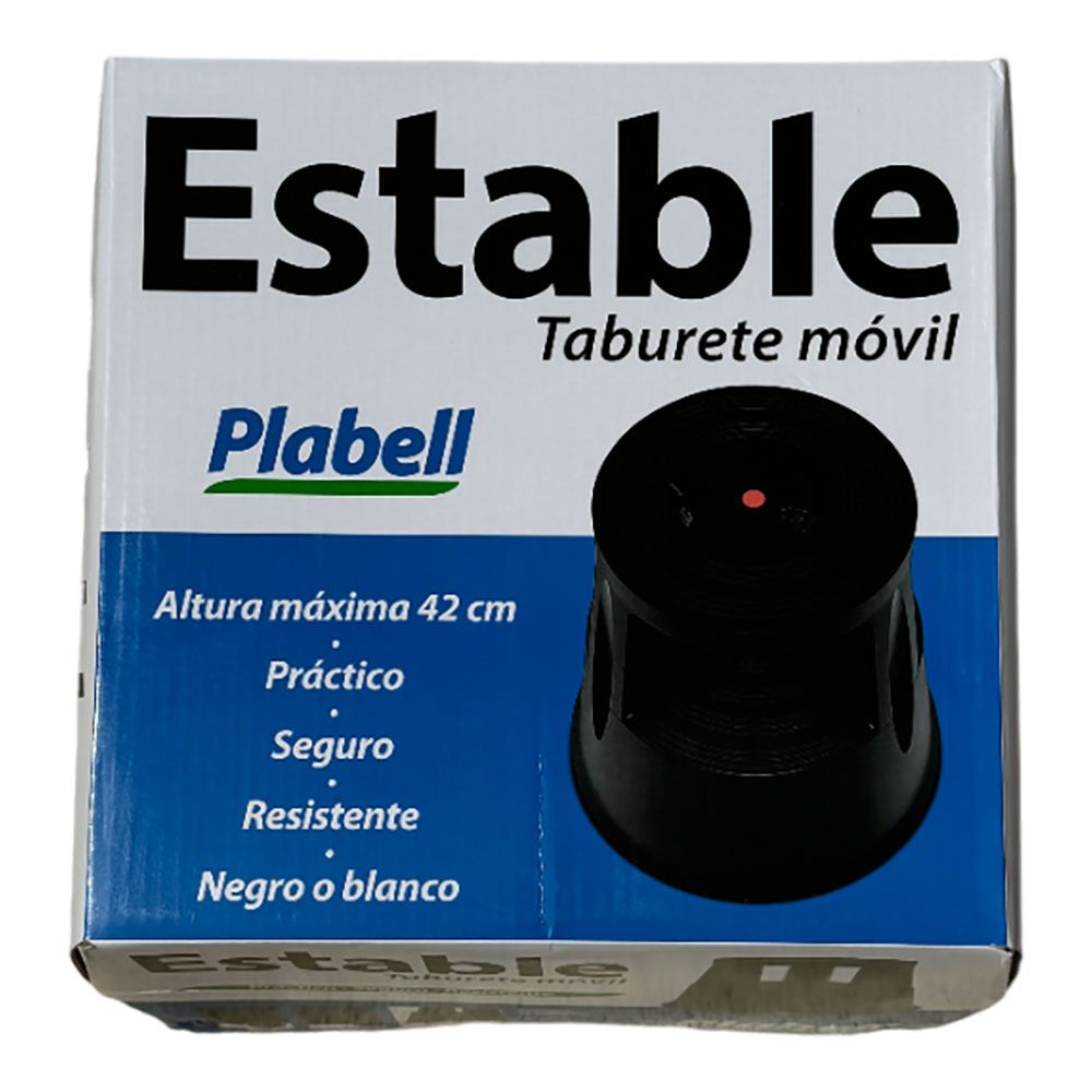TABURETE ESTABLE MOVIL, NEGRO gallery 2