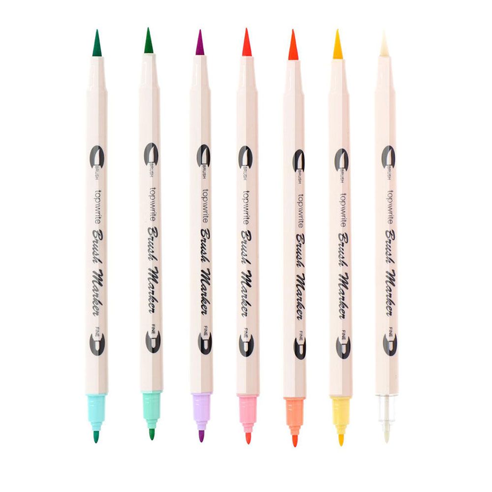 ROTULADORES DE DOBLE PUNTA Ø1,2 x 18,5 cm, COLORES SURTIDOS, 7 uds gallery 0