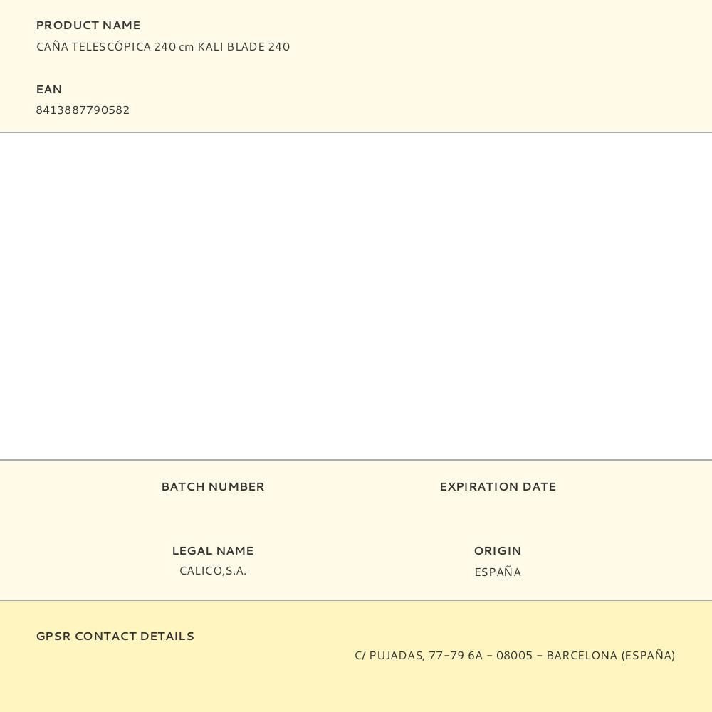 CAÑA TELESCÓPICA 240 cm KALI BLADE 240 gallery 1