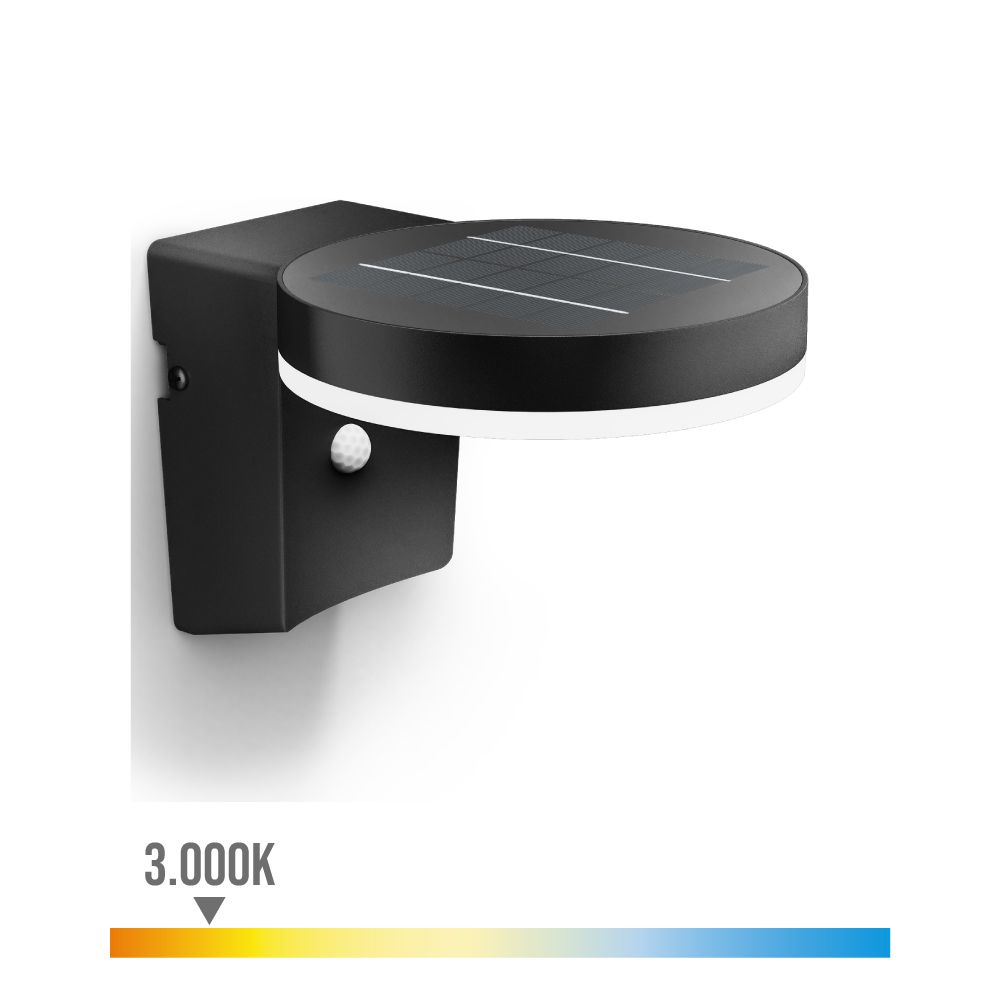 APLIQUE SOLAR MURAL REDONDO ULTRAEFICIENTE,IP44 1,3W, 250Im 3000K, LUZ CÁLIDA. PHILIPS