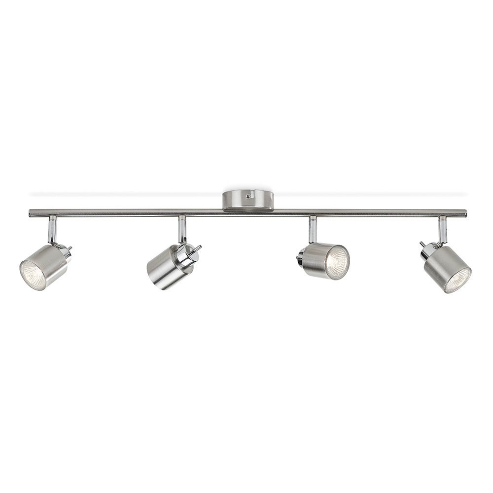 FOCO 4 ELEMENTOS MERANTI GU10 (BOMBILLA NO INCLUIDA) COLOR CROMO MATE 15,5 x 10 x 69 cm