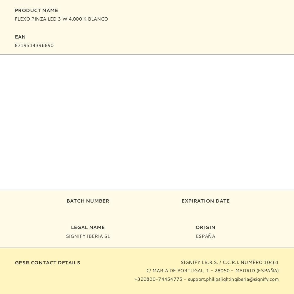 FLEXO PINZA LED 3 W 4.000 K BLANCO gallery 2