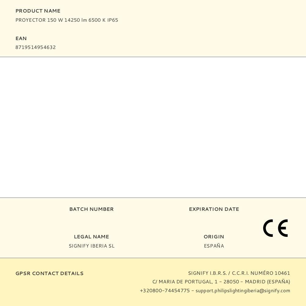 PROYECTOR 150 W 14250 lm 6500 K IP65 gallery 2