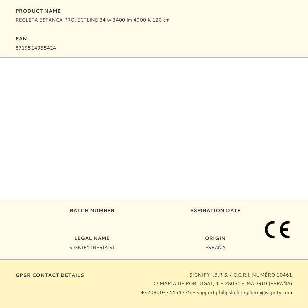 REGLETA ESTANCA PROJECTLINE 34 w 3400 lm 4000 K 120 cm gallery 2