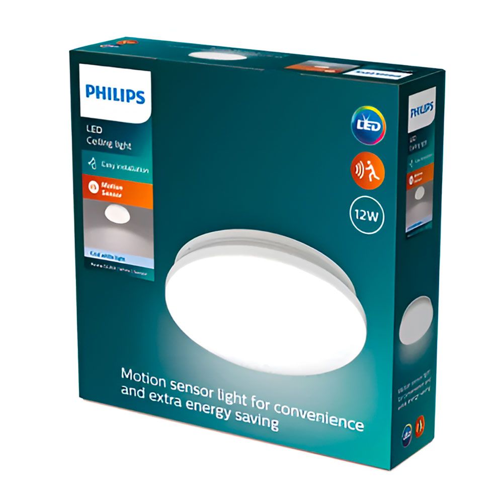 PLAFÓN LED CIRCULAR CON SENSOR ACUNA 12 w 4000 k 1500 lm 24,5 x 24,5 x 6,3 cm gallery 0