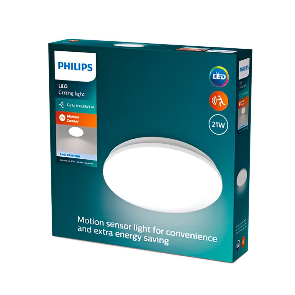 PLAFÓN LED CIRCULAR CON SENSOR ACUNA 21 w 4000 k 2900 lm 34,5 x 34,5 x 7,1 cm gallery 0