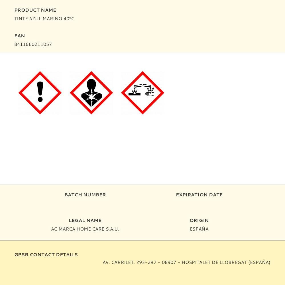 TINTE AZUL MARINO 40ºC gallery 0