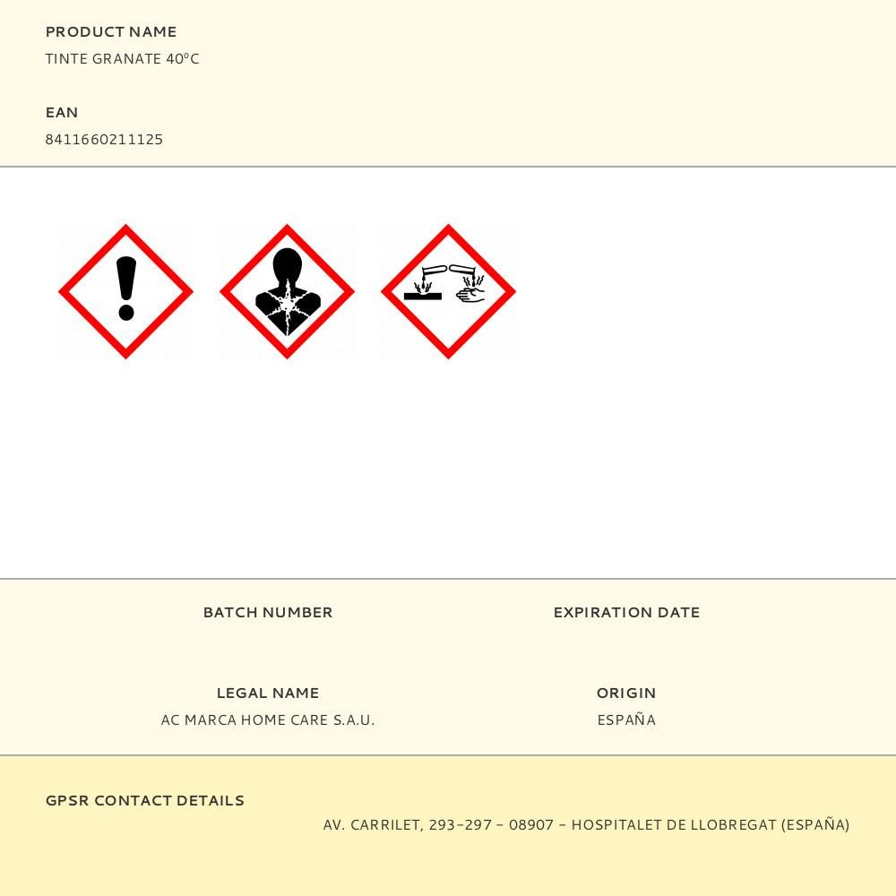 TINTE GRANATE 40ºC gallery 0