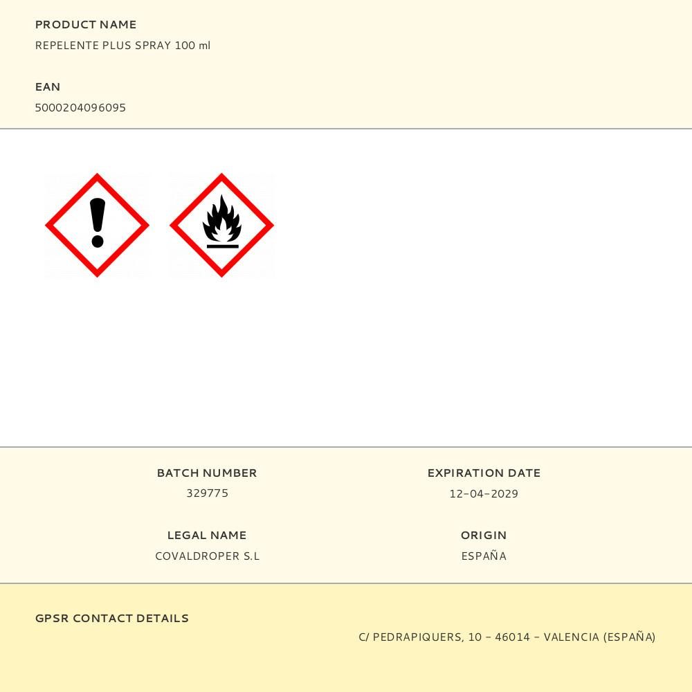 REPELENTE PLUS SPRAY 100 ml gallery 0