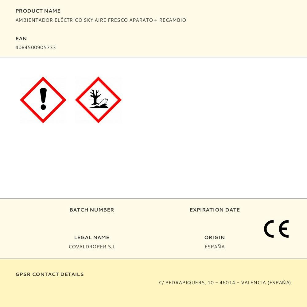 AMBIENTADOR ELÉCTRICO SKY AIRE FRESCO APARATO + RECAMBIO gallery 0
