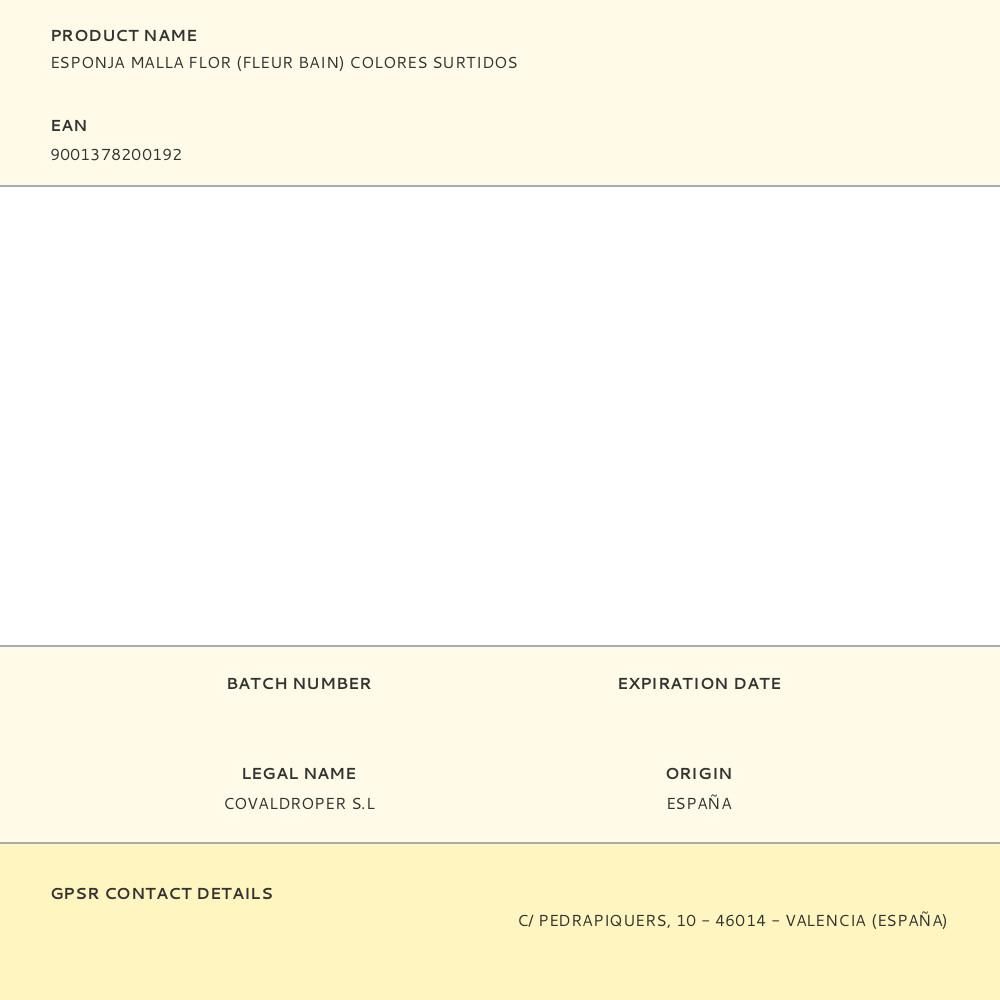 ESPONJA MALLA FLOR (FLEUR BAIN) COLORES SURTIDOS gallery 3