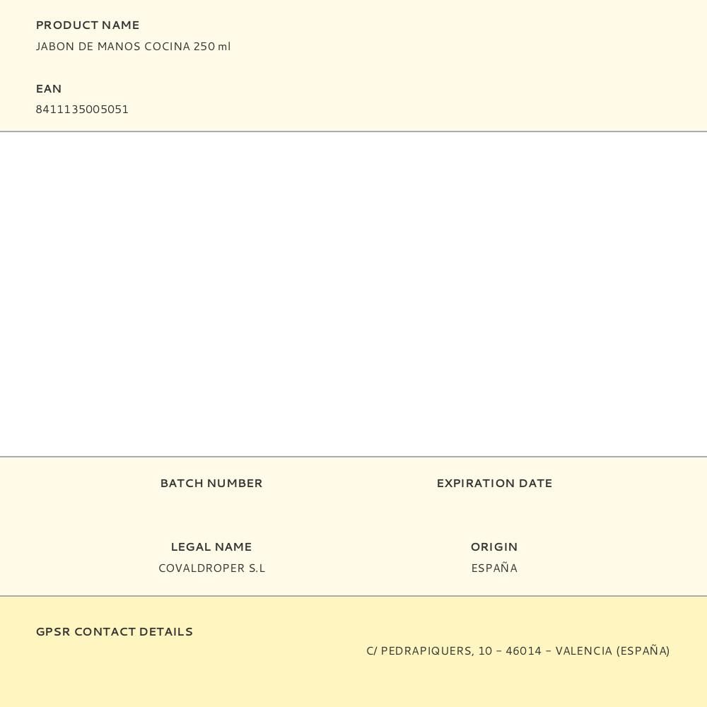 JABON DE MANOS COCINA 250 ml gallery 0