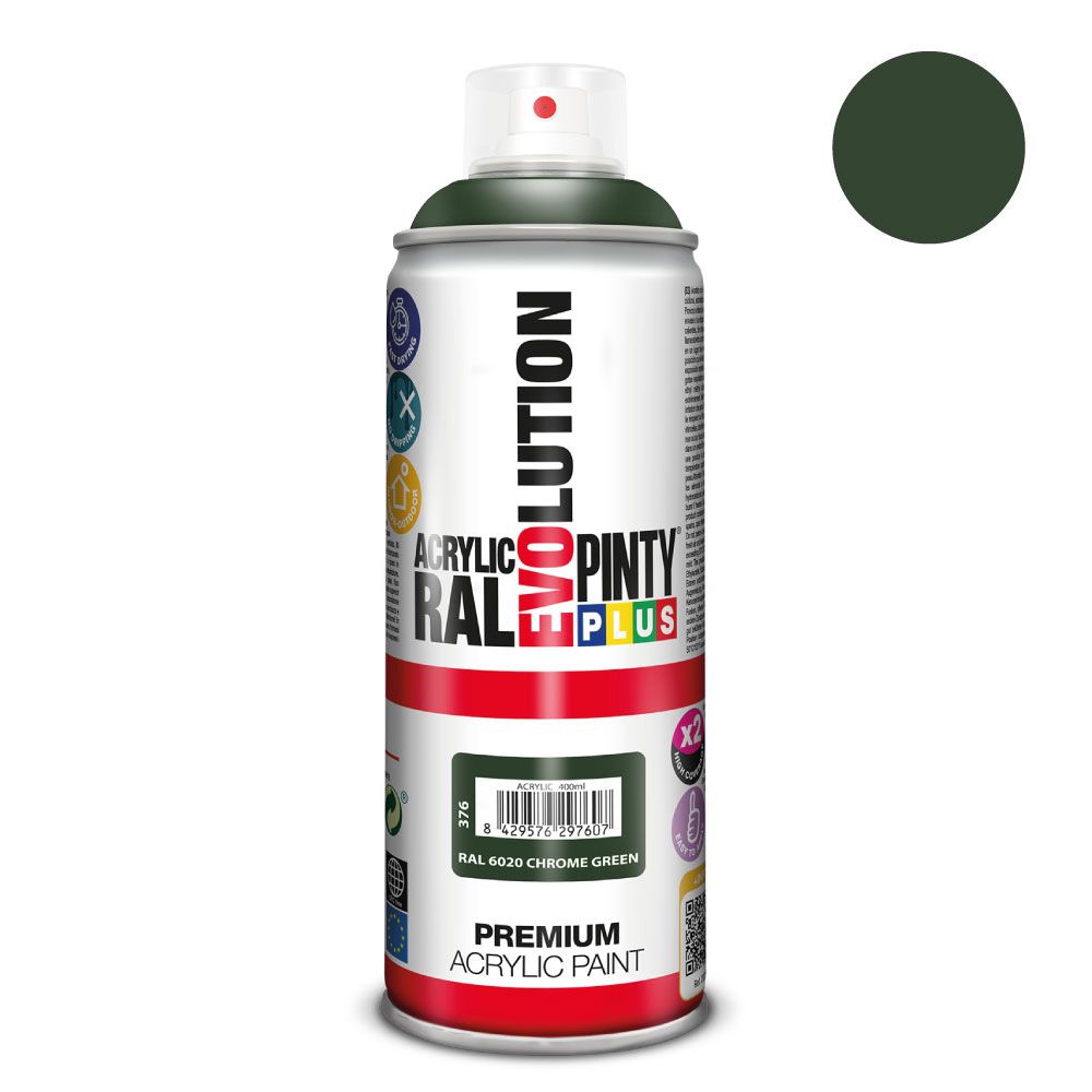 PINTURA ACRÍLICA SPRAY EVOLUTION 520 cc RAL 6020 CHROME GREEN 300 g