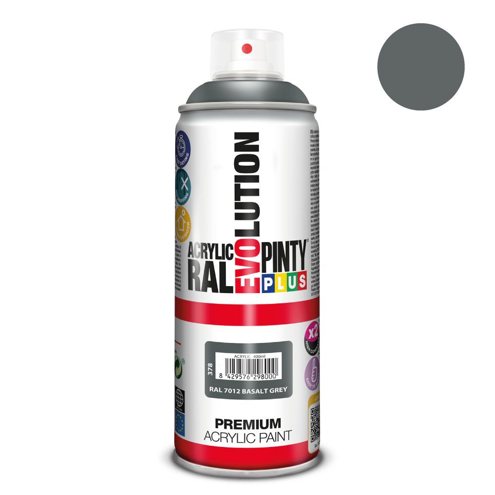 PINTURA ACRÍLICA SPRAY EVOLUTION 520 cc RAL 7012 BASALT GREY 300 g