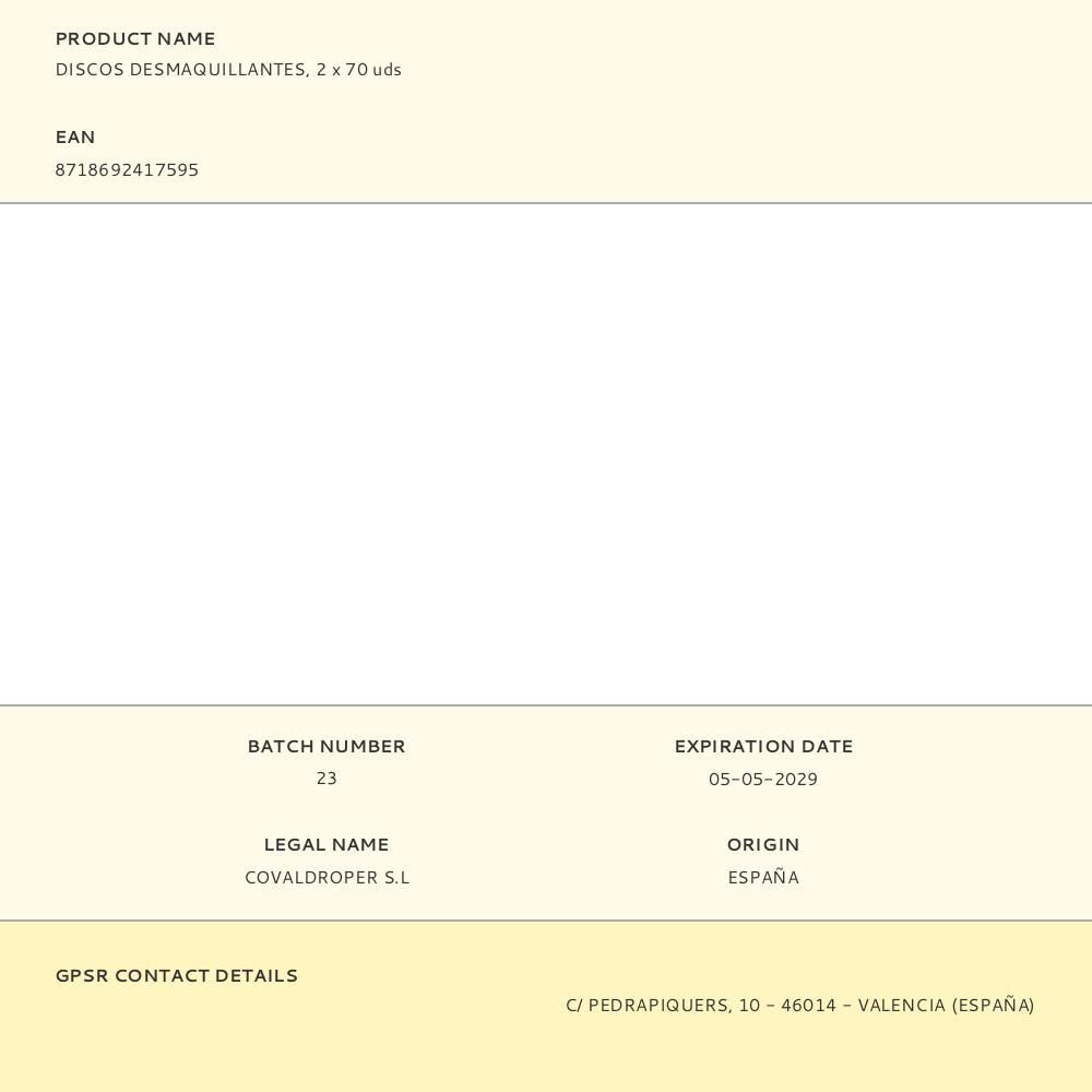 DISCOS DESMAQUILLANTES, 2 x 70 uds gallery 0