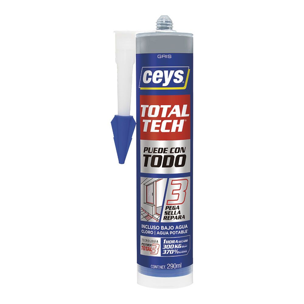 ADHESIVO SELLADOR TOTAL TECH GRIS 290 ml