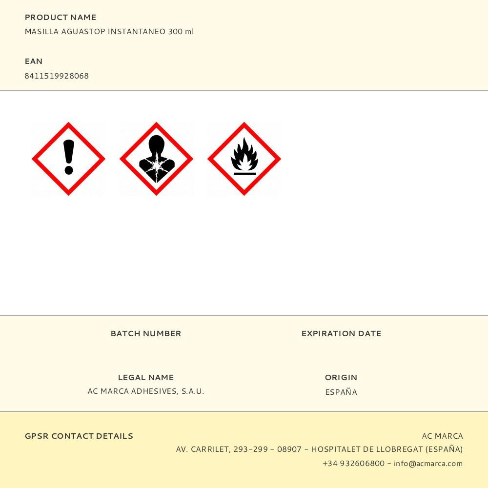 MASILLA AGUASTOP INSTANTANEO 300 ml gallery 0