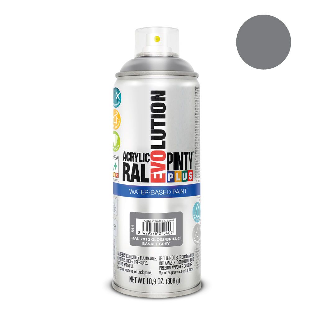 PINTURA ACRÍLICA SPRAY EVOLUTION WATER-BASED 520 cc RAL 7012 GRIS BASALTO