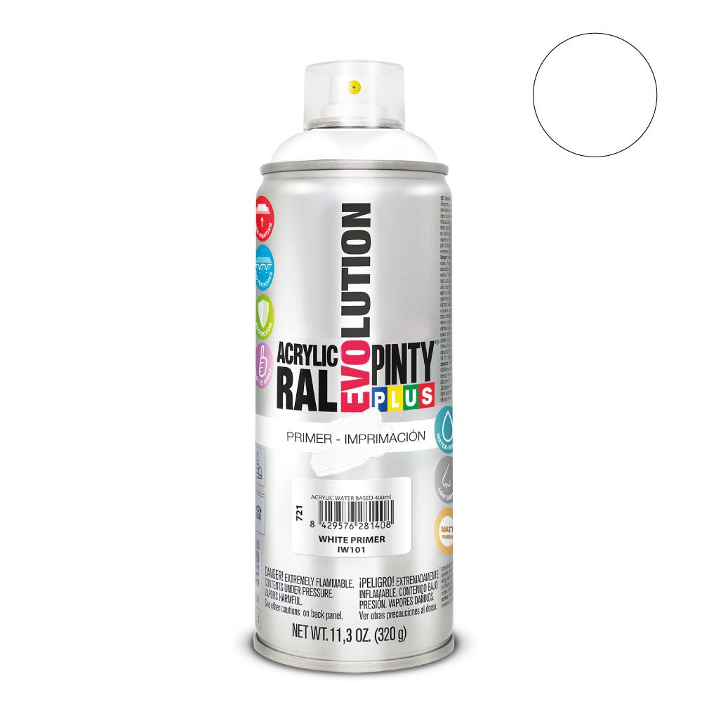 SPRAY IMPRIMACIÓN WATER-BASED 520cc IW101 BLANCO 320 g