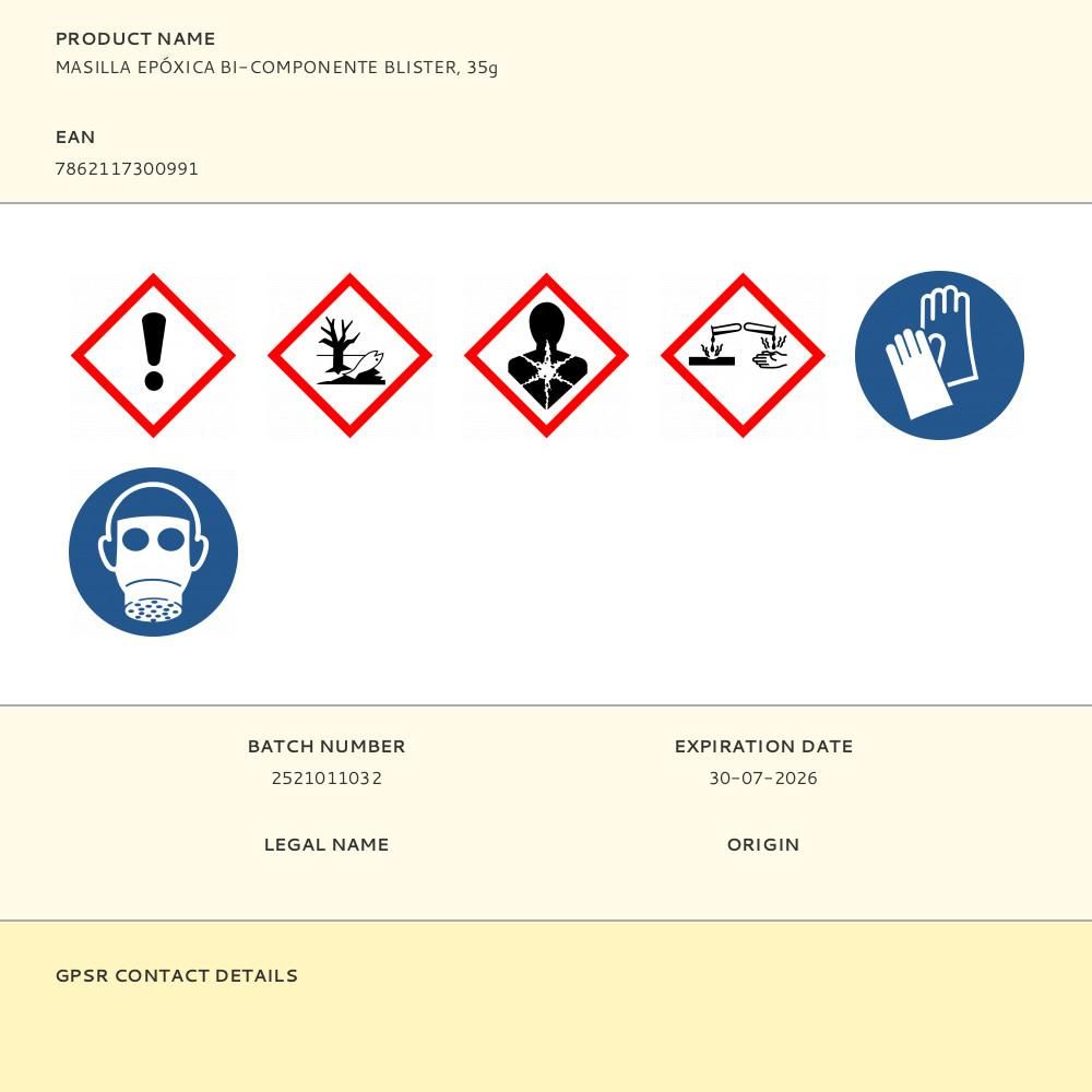 MASILLA EPÓXICA BI-COMPONENTE, 35 g gallery 0