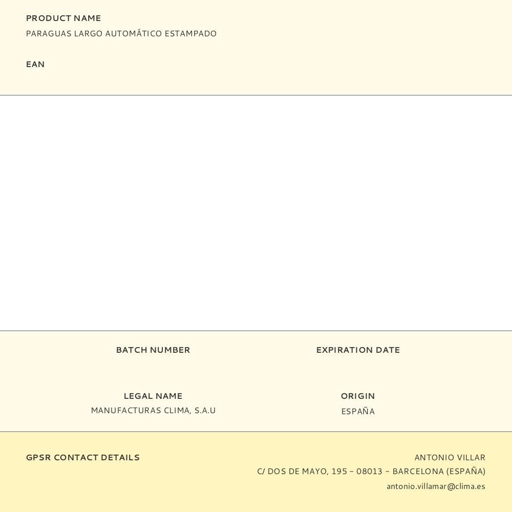 PARAGUAS LARGO AUTOMÁTICO ESTAMPADO MODELOS VARIADOS EN TONOS GRISES, MODELOS SURTIDOS gallery 6