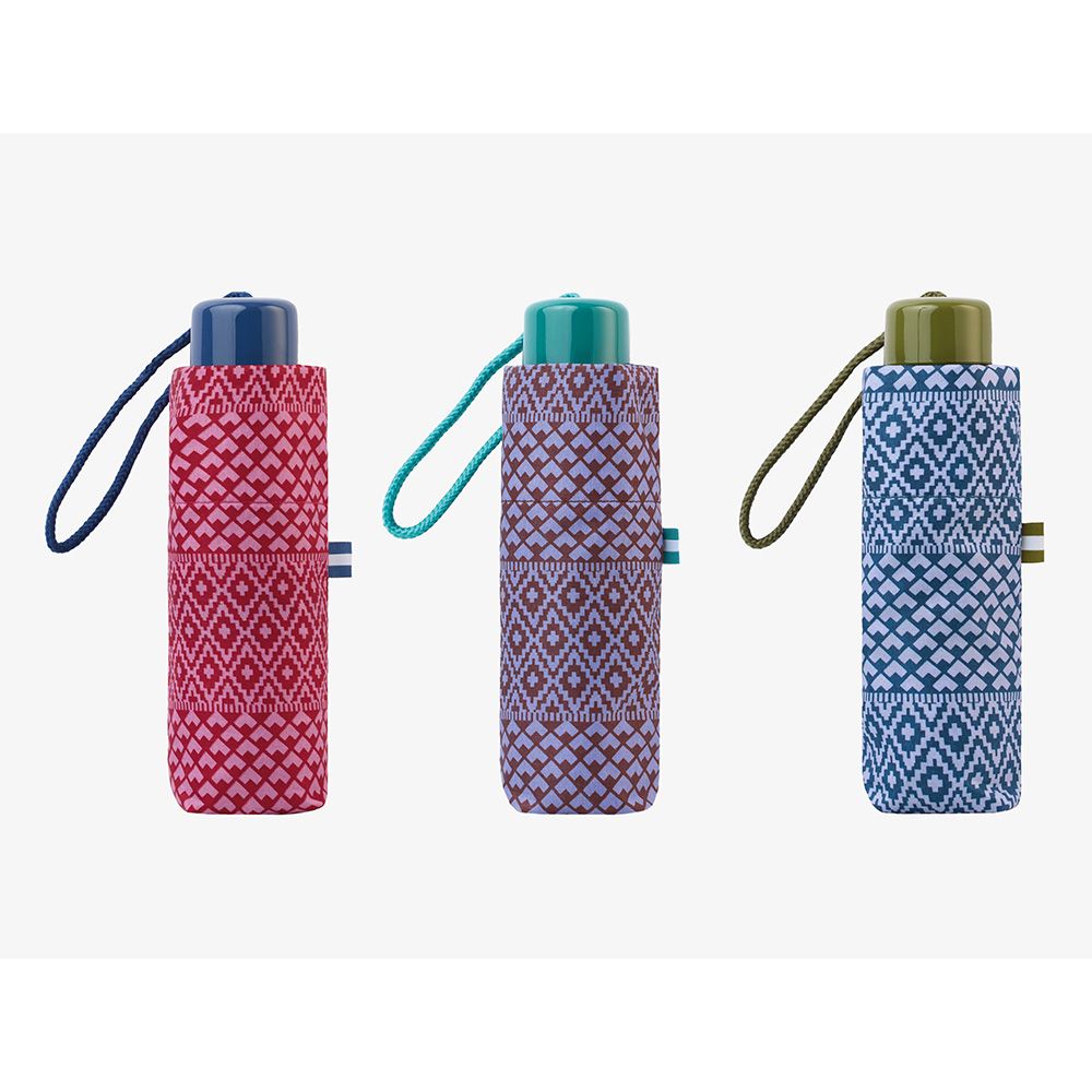 PARAGUAS MINI MANUAL ESTAMPADO ÉTNICO CON UV 50+, COLORES SURTIDOS gallery 0