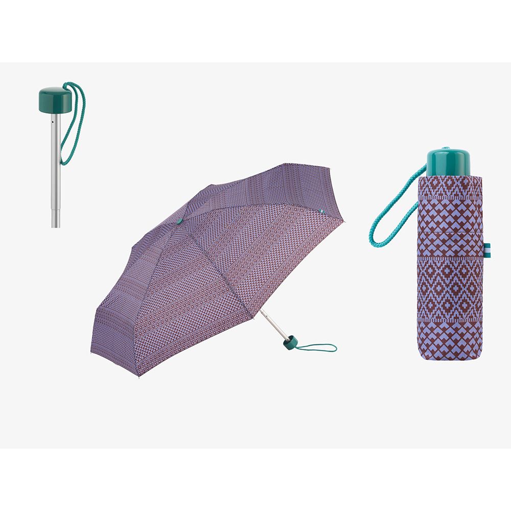 PARAGUAS MINI MANUAL ESTAMPADO ÉTNICO CON UV 50+, COLORES SURTIDOS gallery 1