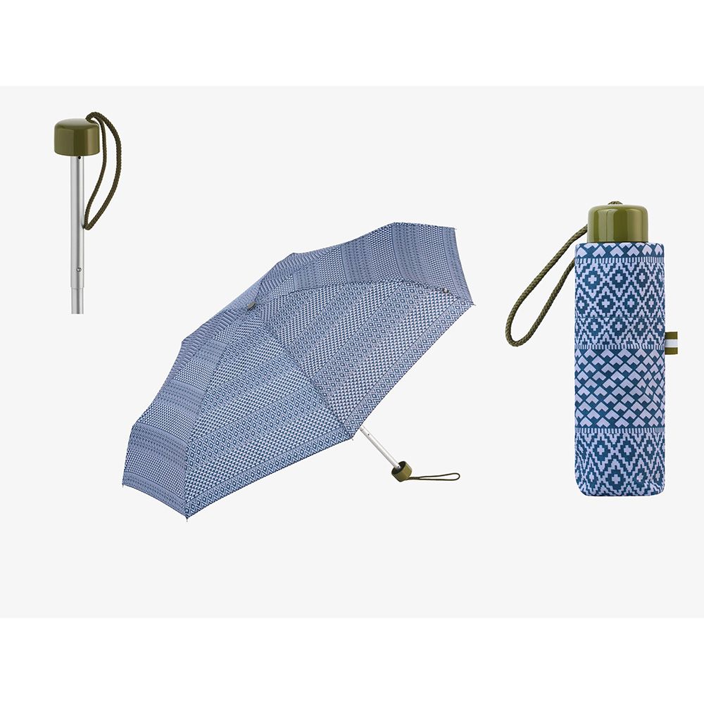 PARAGUAS MINI MANUAL ESTAMPADO ÉTNICO CON UV 50+, COLORES SURTIDOS gallery 2