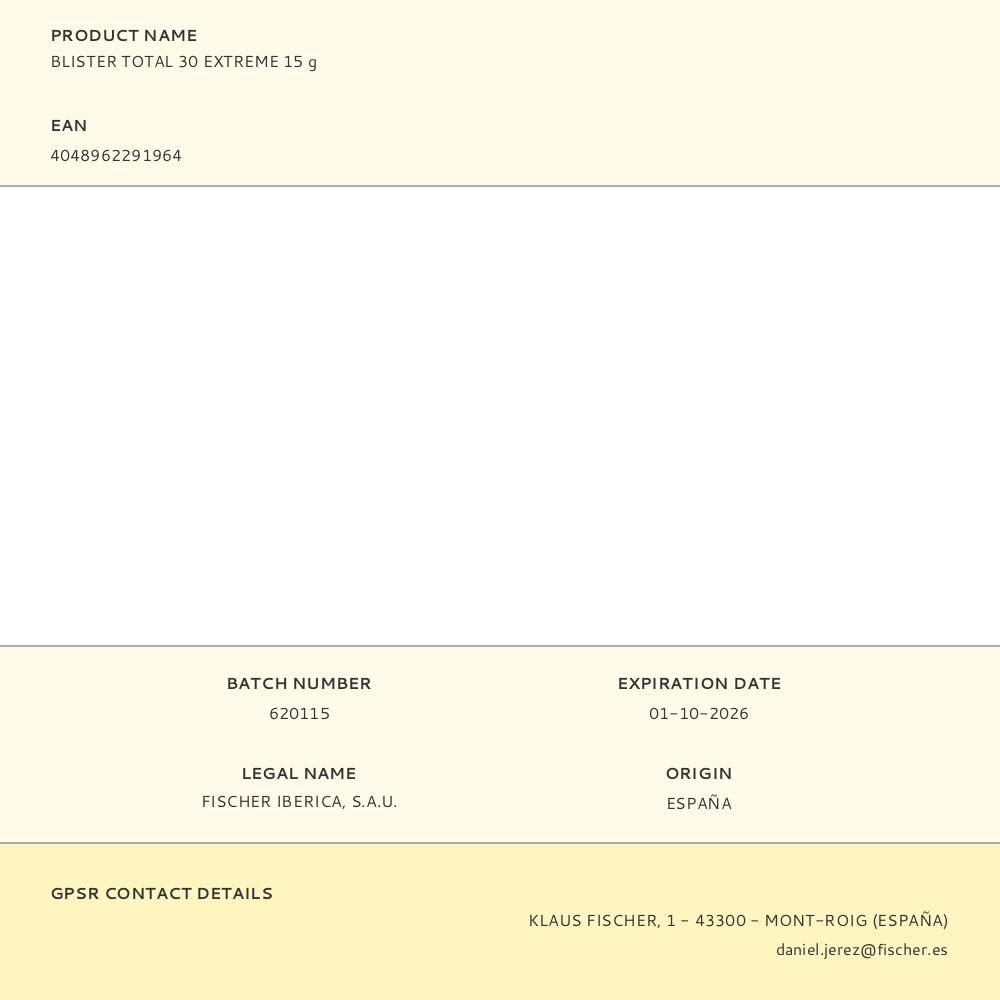 BLISTER TOTAL 30 EXTREME 15 g gallery 0