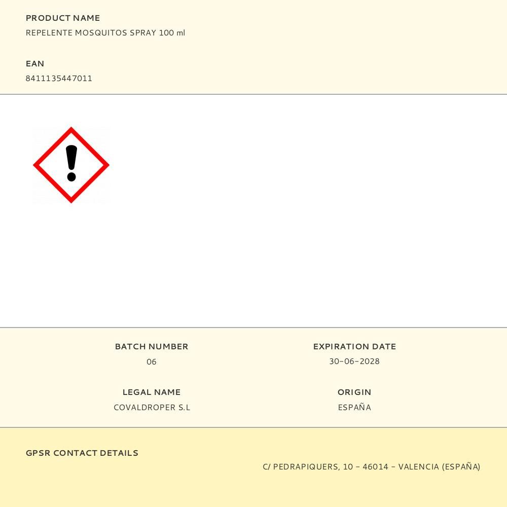 REPELENTE MOSQUITOS SPRAY 100 ml gallery 0