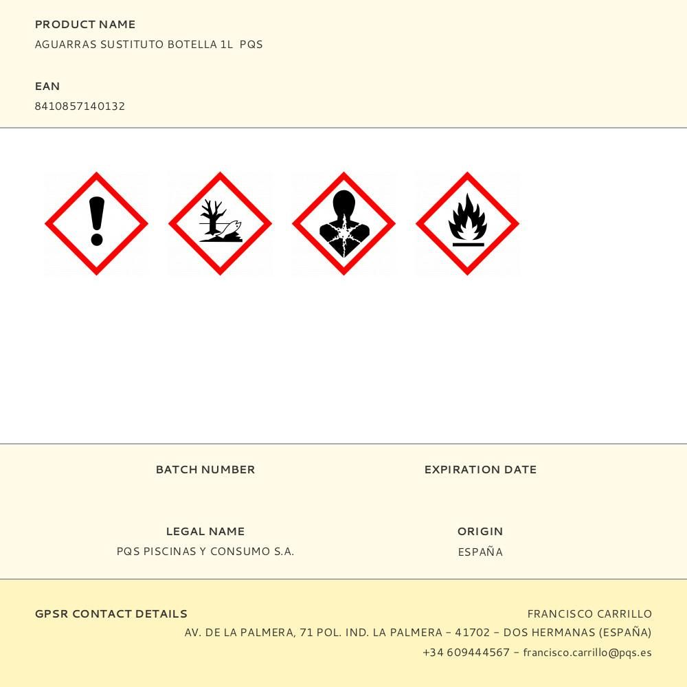 AGUARRAS SUSTITUTO BOTELLA 1L PQS gallery 0