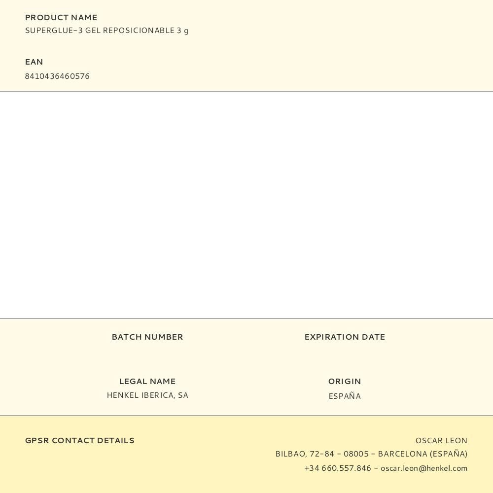SUPERGLUE-3 GEL REPOSICIONABLE 3 g gallery 0