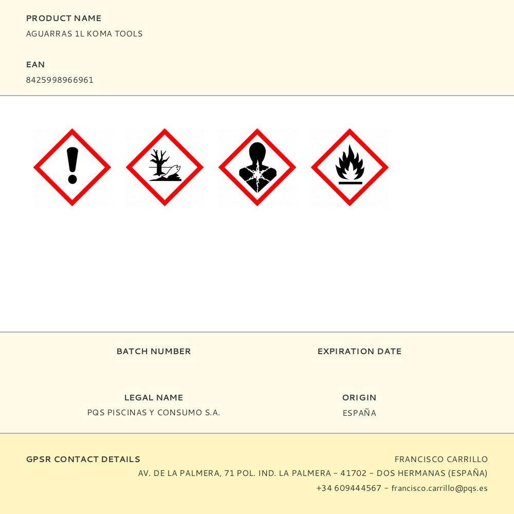 AGUARRAS 1L KOMA TOOLS gallery 1