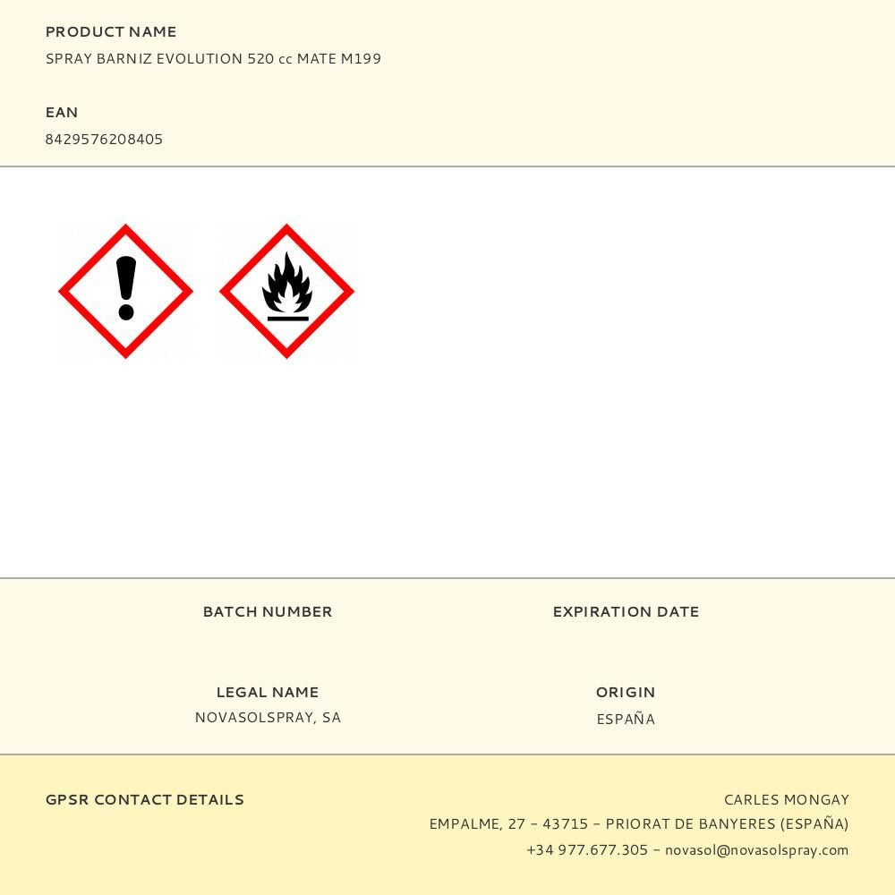 SPRAY BARNIZ EVOLUTION 520 cc MATE M199 gallery 0
