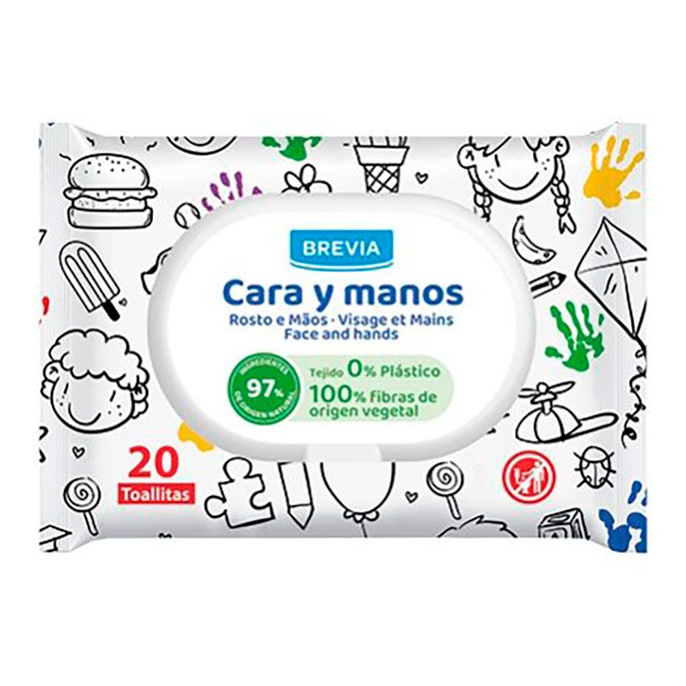 TOALLITAS PARA CARA Y MANOS CON TAPA 20 uds