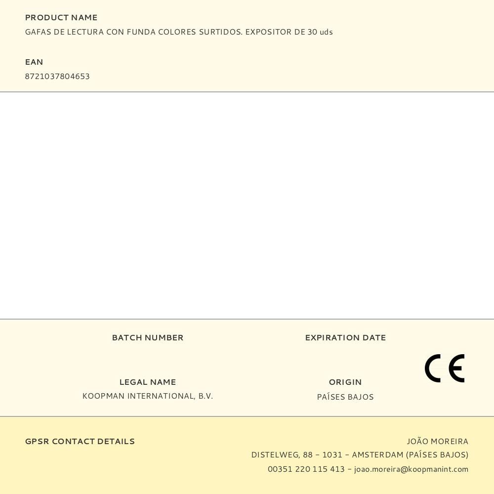 GAFAS DE LECTURA CON FUNDA COLORES SURTIDOS gallery 0