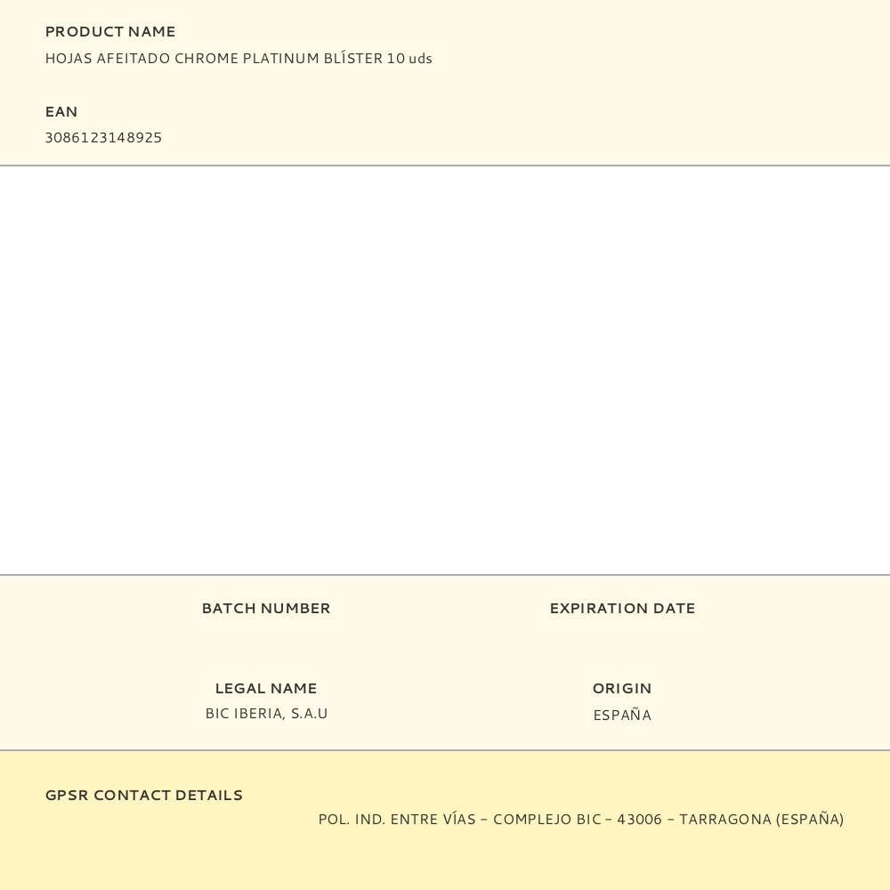 HOJAS AFEITADO CHROME PLATINUM BLÍSTER 10 uds gallery 0