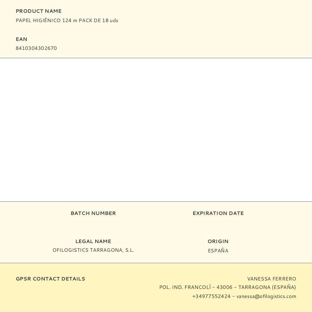 PAPEL HIGIÉNICO 124 m PACK DE 18 uds gallery 0