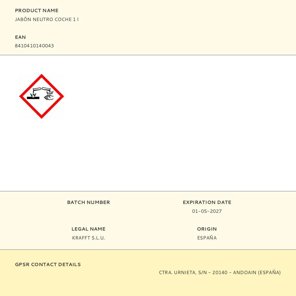 JABÓN NEUTRO COCHE 1 l gallery 0