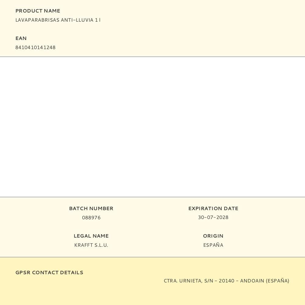 LÍQUIDO LAVAPARABRISAS ANTI-LLUVIA 1 l gallery 0