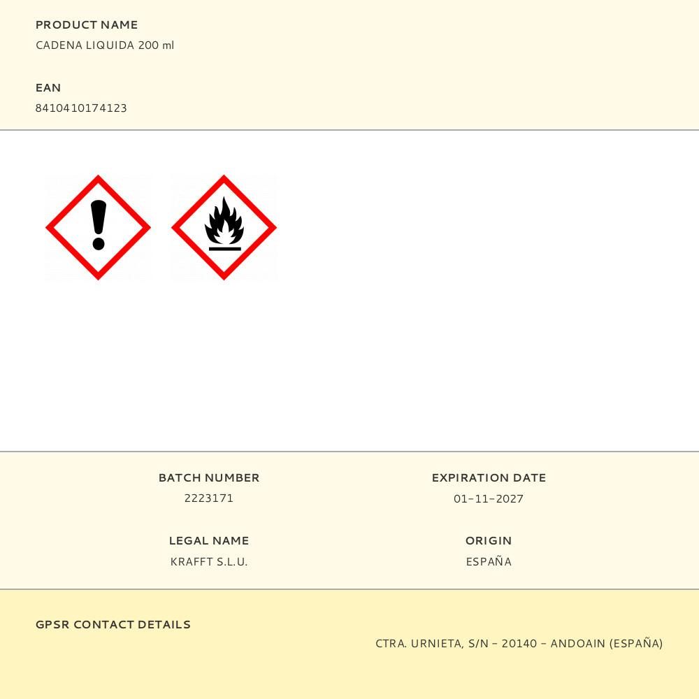 CADENA LIQUIDA 200 ml gallery 0