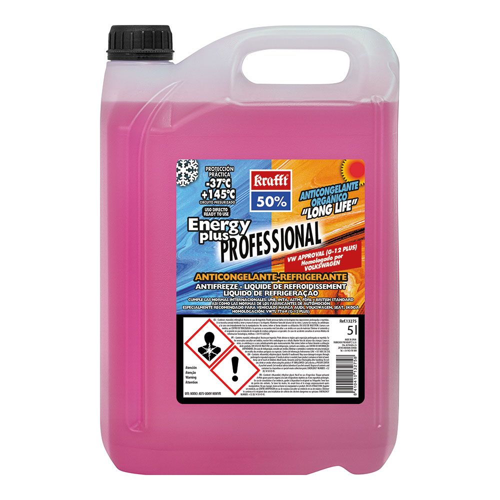 ANTICONGELANTE ENERGY PLUS 50%, PROFESSIONAL, 5 L, ROSA