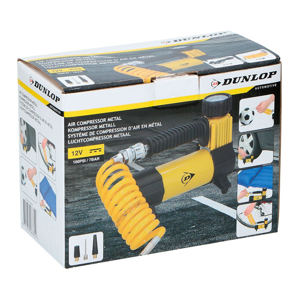 COMPRESOR METÁLICO PARA COCHE 12V DUNLOP gallery 0