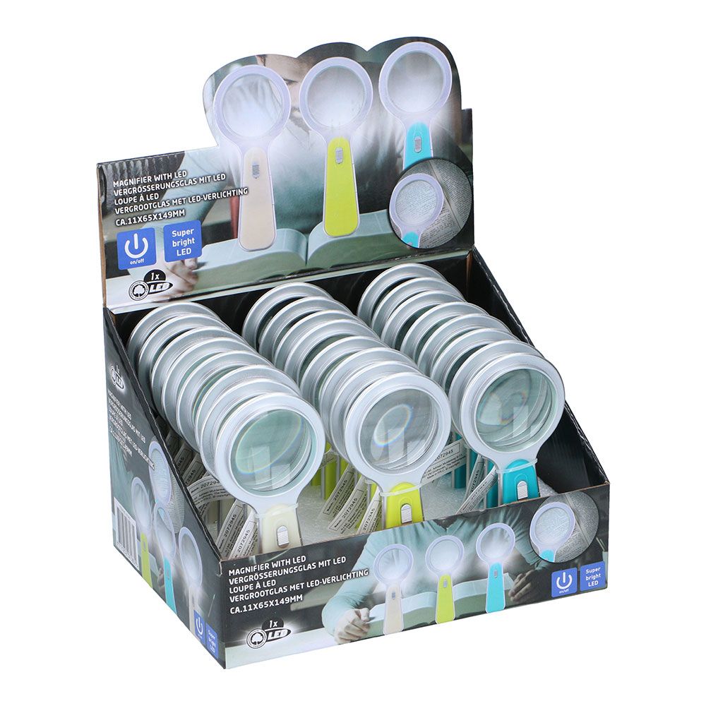 LUPA CON LUZ LED COLORES SURTIDOS Ø6,5 x 1 x 14,5 cm gallery 0