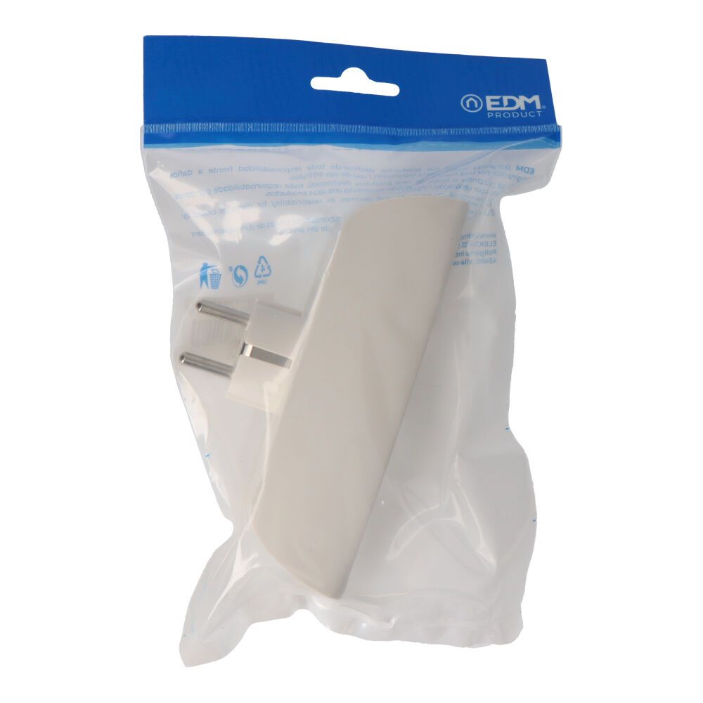 MULTICONECTOR T/TL TRIPLE SALIDA TIPO F 4,8mm ECONÓMICO MÁX 3680W BLANCO (ENVASADO) gallery 0