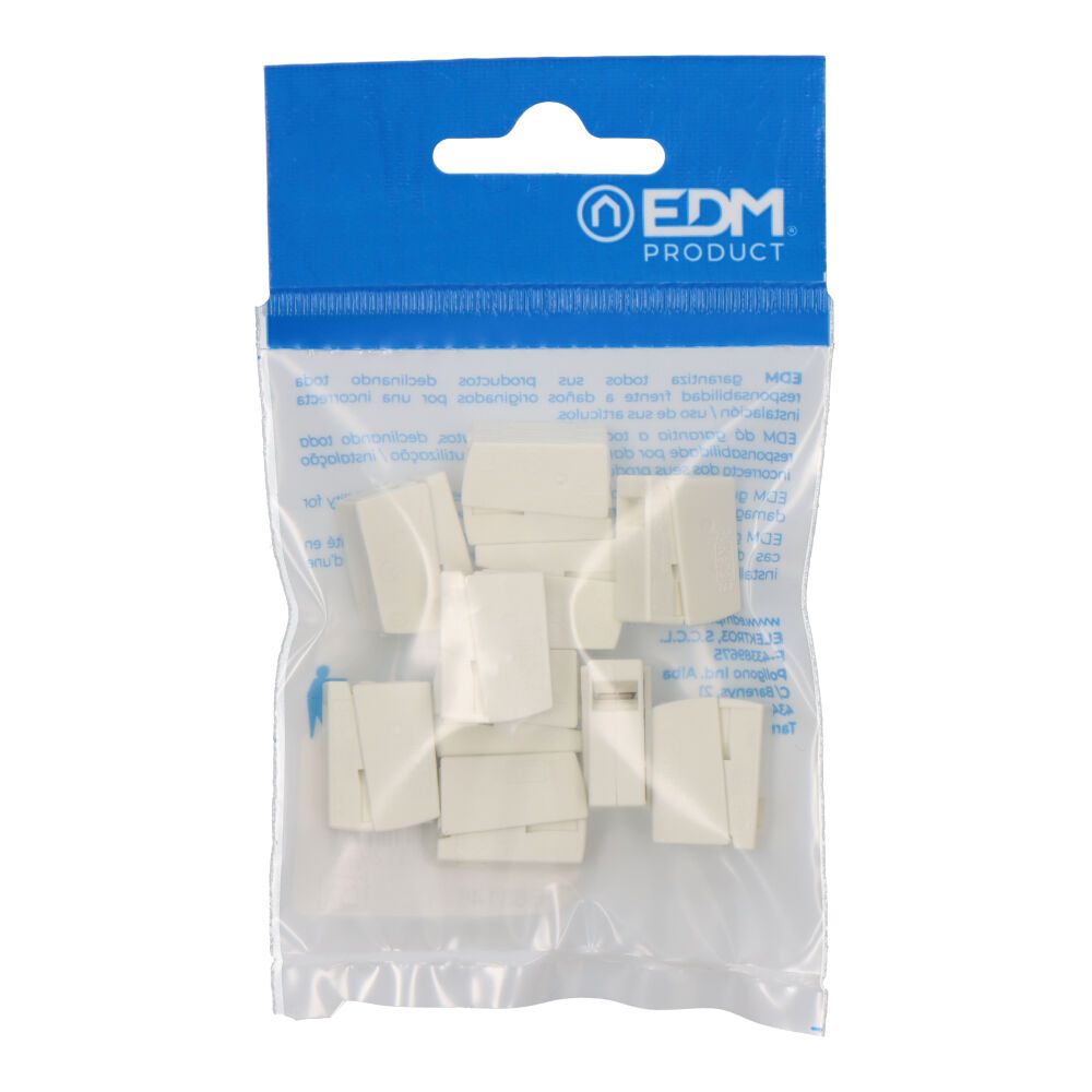 CONECTOR RÁPIDO EN LINEA PRESILLA 3 VIAS, 2 RÍGIDOS + 1 RÍGIDO, SEMIRÍGIDO O FLEXIBLE - Ø MÁXIMO 2,5 mm², BLANCO, 10 uds gallery 0